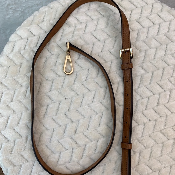 Michael Kors Maxine Medium Dome Satchel Pebbled Leather in Acorn - Picture 10 of 14